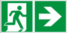 Kunststoffschild Fluchtweg